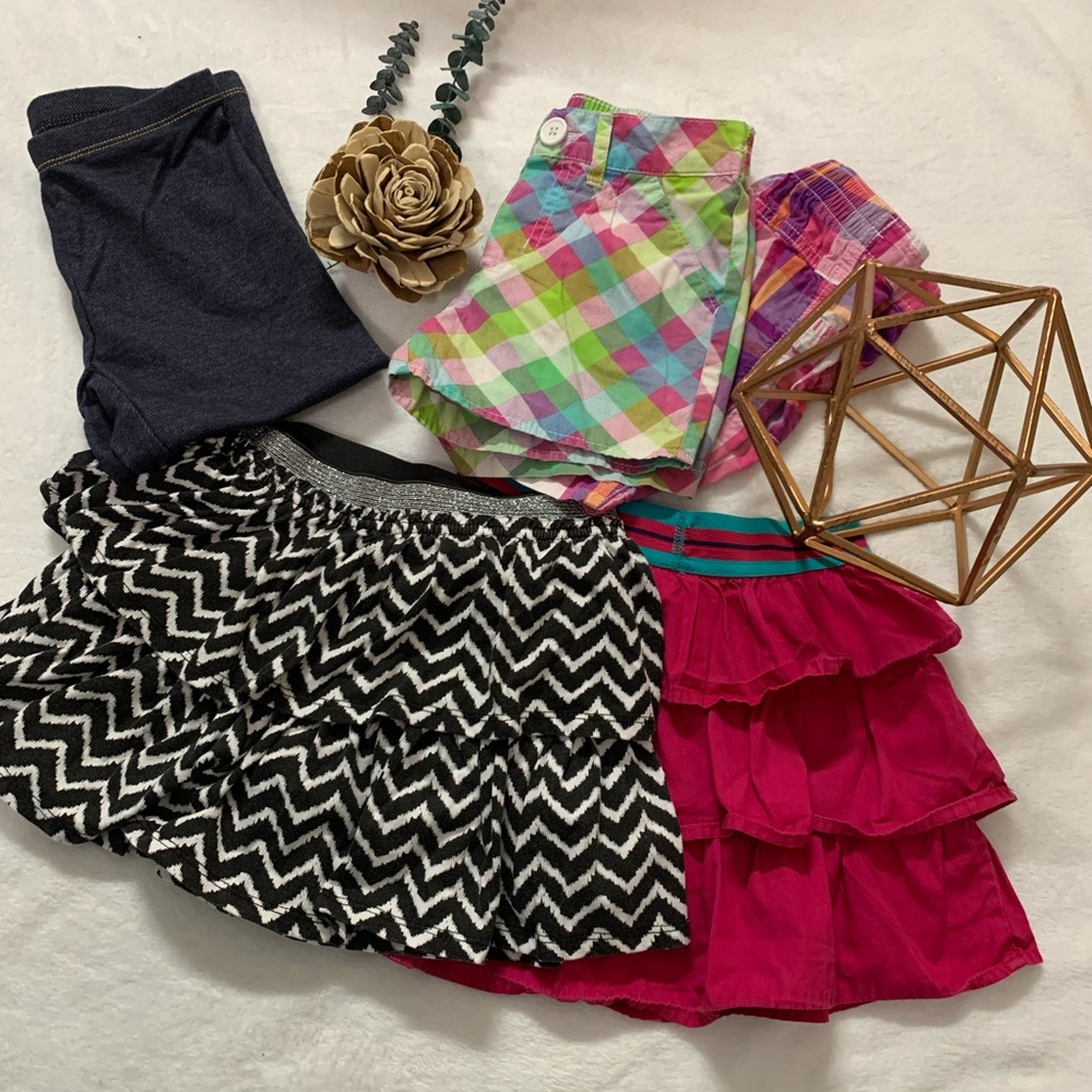 BUNDLE of 5 items girls skirts, shorts and capri